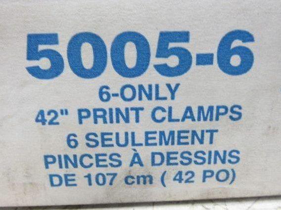 Safco 5005-6 42" Sheet File Print Map Hanging Frame Clamp Lot Of 6