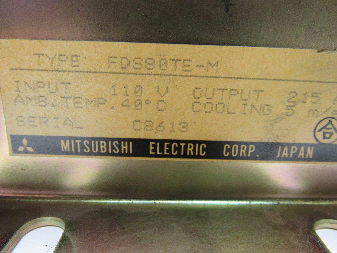 Mitsubishi FDS80TE-M 110V Input 215A Output Diode Assembly