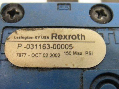 Rexroth P-031163-00005 5/2 Position Solenoid Control Valve 24V Coil