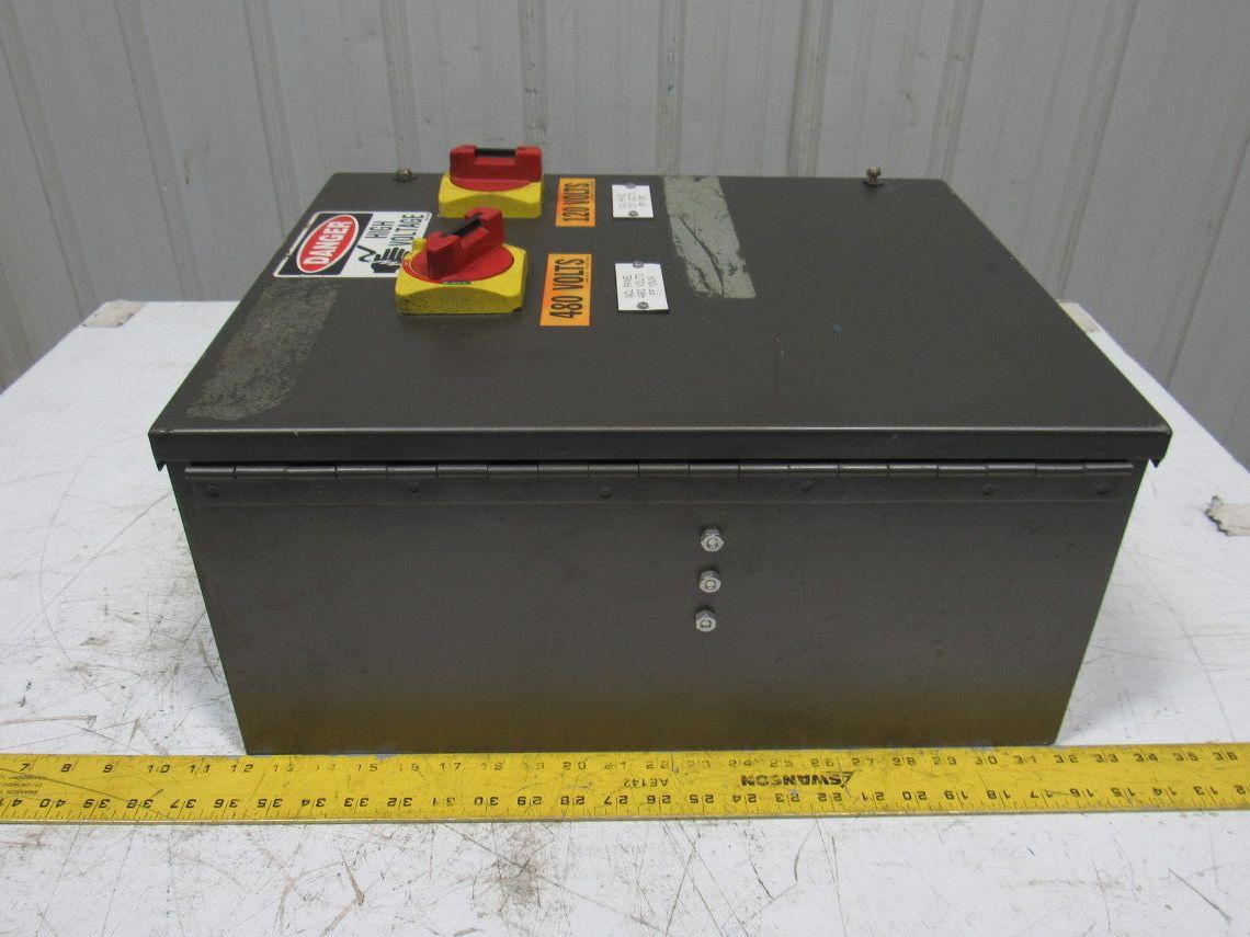 Hoffman A-20C16BLP Electrical Enclosure 20x16x8" Fusible Disconnect Control Box