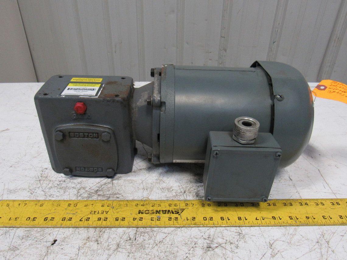 Boston Gear F71810ZB5J 10:1 Ratio .5 1/2Hp 3Ph 208-230/460V Electric Gear Motor