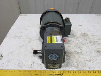 Boston Gear F71810ZB5J 10:1 Ratio .5 1/2Hp 3Ph 208-230/460V Electric Gear Motor