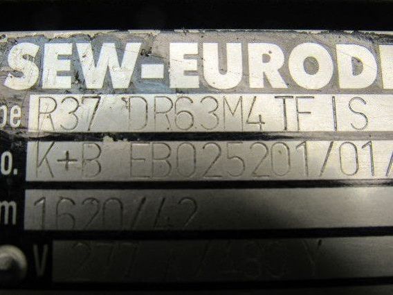 Sew Eurodrive R37 DR63M4TFIS Electric Gear Motor 277/480V 3Ph  42 RPM