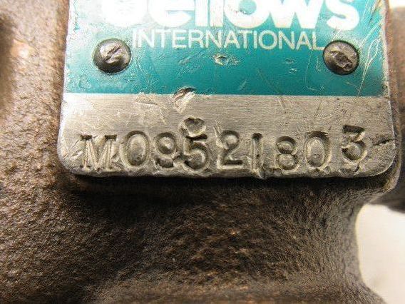 Bellows M09521803 3 Way Cam Operated Air Pilot Mechanically Actuated Valve