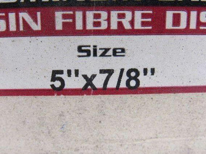 Random Products 5"x7/8" Aluminum Oxide Resin Fibre Disc 24 Grit Lot of 16