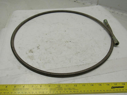 60" OAL 1/4" ID Stainless Steel Braided Hydraulic Line -6 9/16" Flare JIC Female