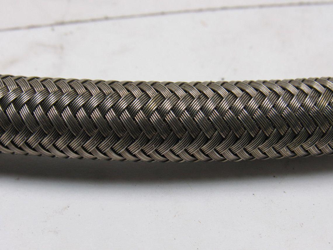 60" OAL 1/4" ID Stainless Steel Braided Hydraulic Line -6 9/16" Flare JIC Female
