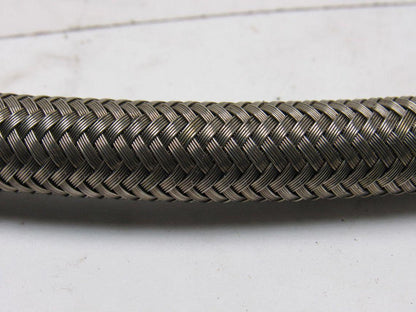 60" OAL 1/4" ID Stainless Steel Braided Hydraulic Line -6 9/16" Flare JIC Female