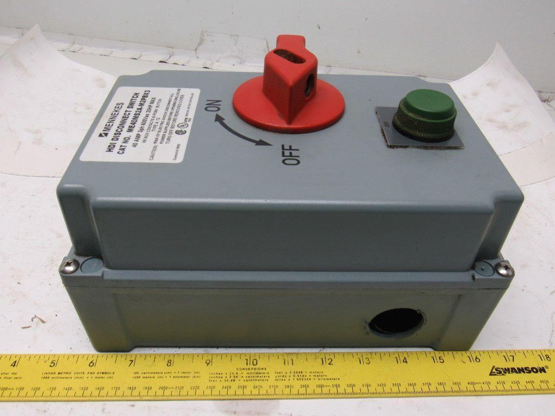 Mennekes ME40MS2A-M2PBX3 40A 3Ph 600VAC 20Hp HDI Disconnect Switch