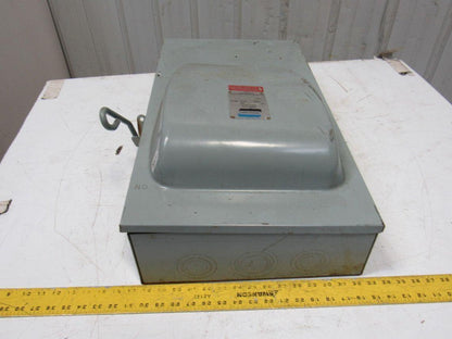Crouse Hinds DF424A 200A 240V 3Ph 50HP Max Fusible Mechanical Disconnect