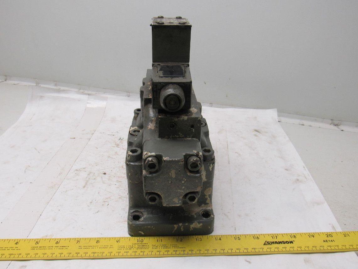 Racine FD4 BSHS 701SE Solenoid Pilot Operated 3 Position Spool Valve Unit 115V