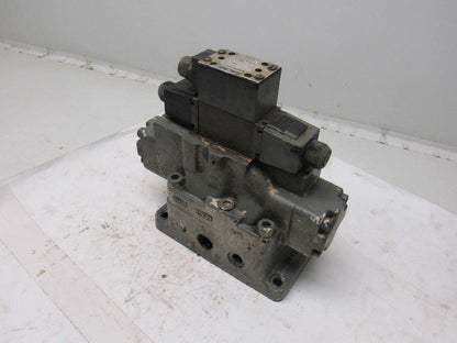 Racine FD4 BSHS 701SE Solenoid Pilot Operated 3 Position Spool Valve Unit 115V