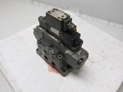 Racine FD4 BSHS 701SE Solenoid Pilot Operated 3 Position Spool Valve Unit 115V