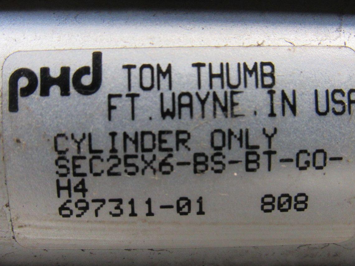 PHD SEC25x6-BS-BT-G Pneumatic Linear Slide & Cylinder Assembly Up to 6" Stroke