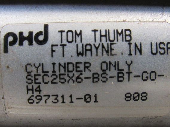 PHD SEC25x6-BS-BT-G Pneumatic Linear Slide & Cylinder Assembly Up to 6" Stroke