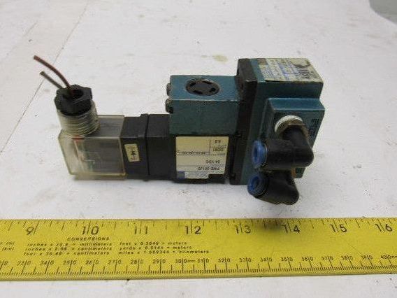 MAC 912A-PM-111JB 4 Way Single Solenoid Operated Pneumatic Valve 24V Coil