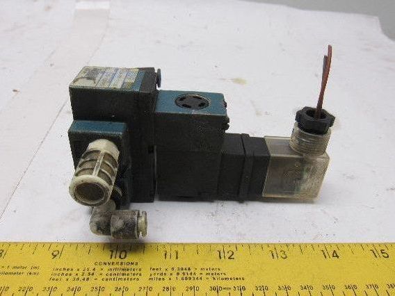 MAC 912A-PM-111JB 4 Way Single Solenoid Operated Pneumatic Valve 24V Coil