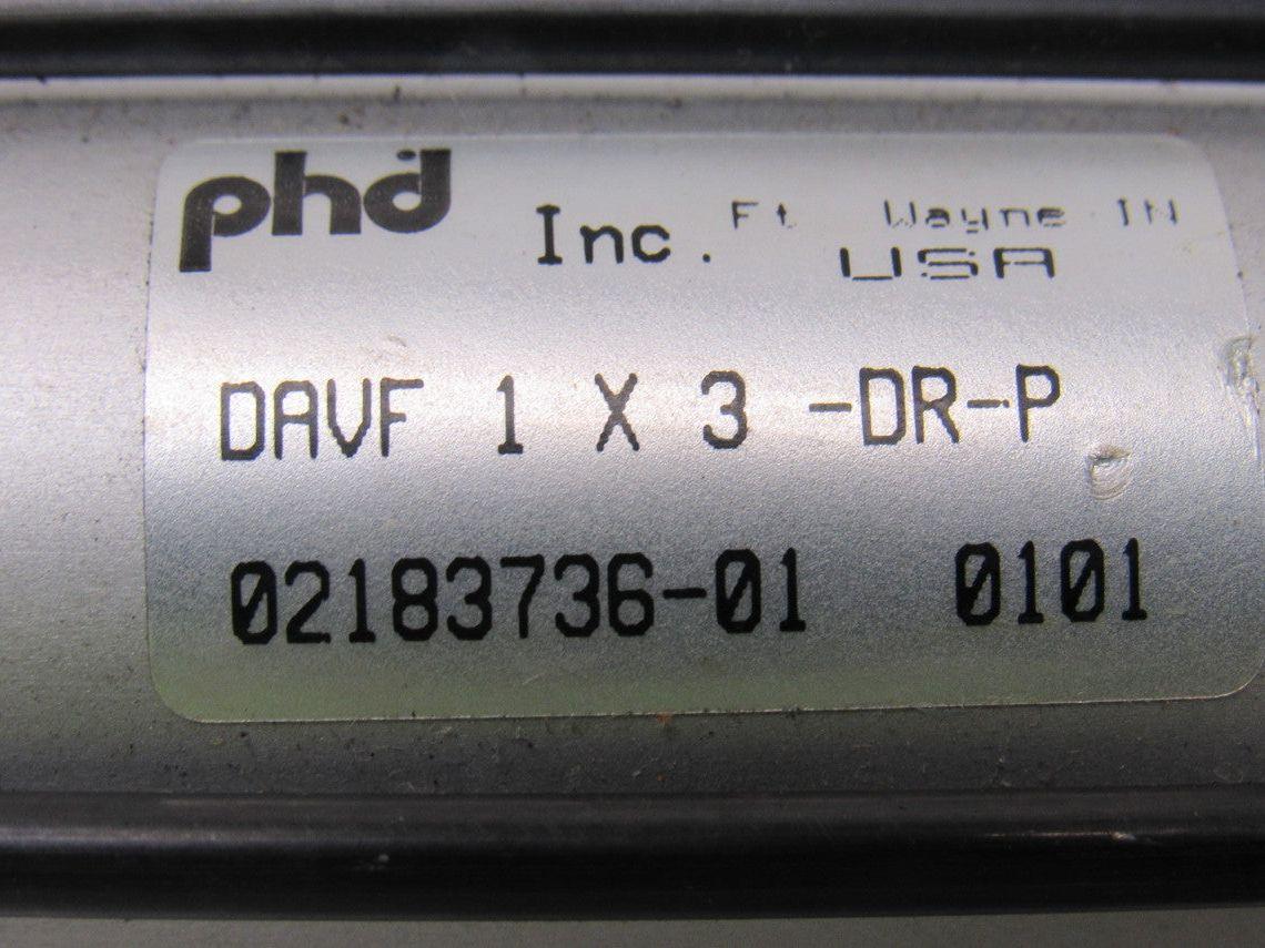 Phd DAVF 1x3-DR-P 1" Bore 3" Stroke Double Ended Rod Cylinder Push Pull