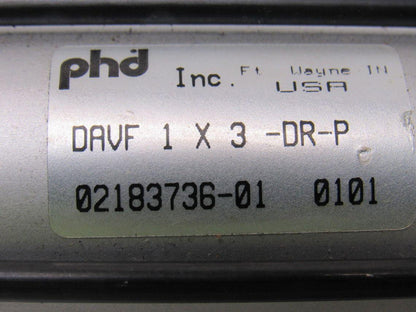 Phd DAVF 1x3-DR-P 1" Bore 3" Stroke Double Ended Rod Cylinder Push Pull