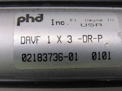 Phd DAVF 1x3-DR-P 1" Bore 3" Stroke Double Ended Rod Cylinder Push Pull