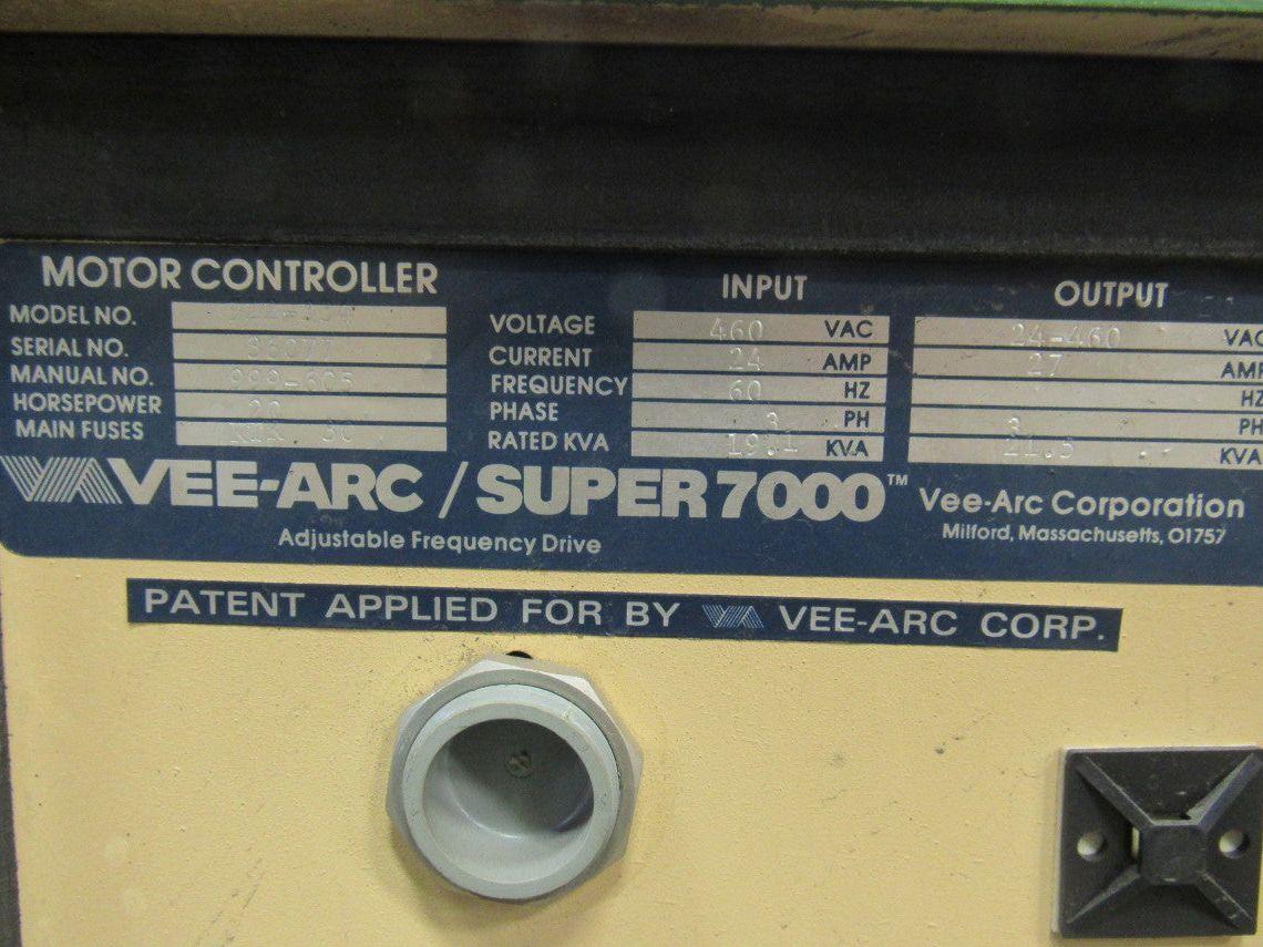 Vee-Arc/Super 7000 922-334 Adjustable Frequency Drive 20Hp 460V In  24-460V Out