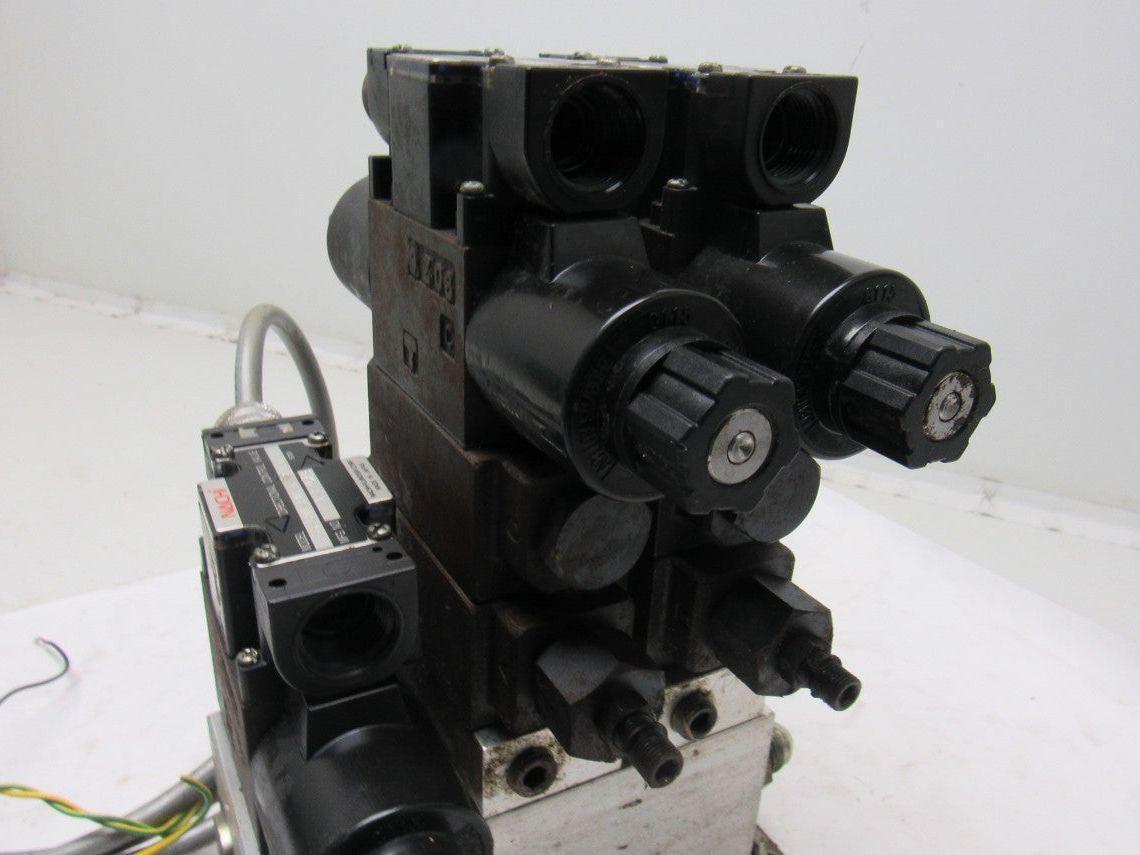 Nachi Pneumatic Directional Control Regulated Modular Valve Bank Manifold 110V