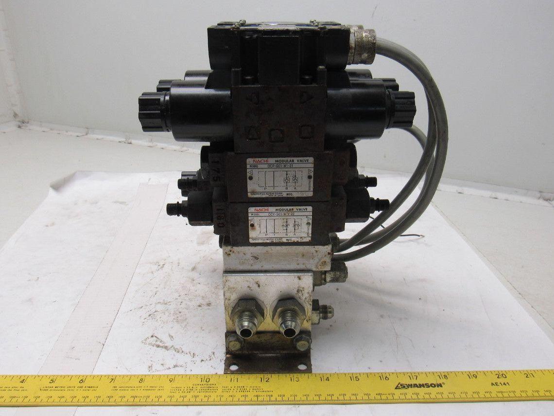 Nachi Pneumatic Directional Control Regulated Modular Valve Bank Manifold 110V