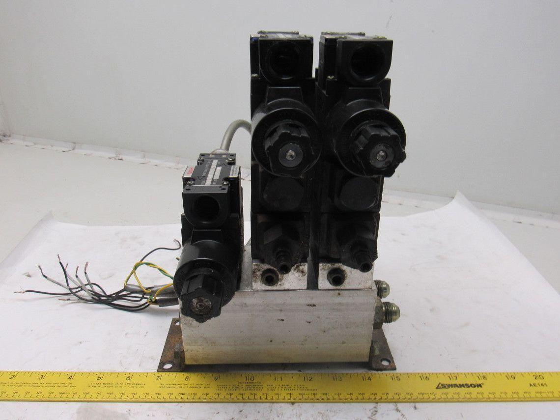 Nachi Pneumatic Directional Control Regulated Modular Valve Bank Manifold 110V