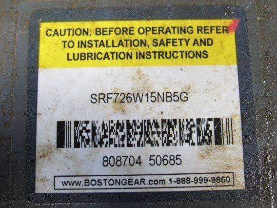 Boston Gear SRF726W15NB5G 15:1 Ratio 117RPM Thru Shaft Output 2.95Hp Gear Box