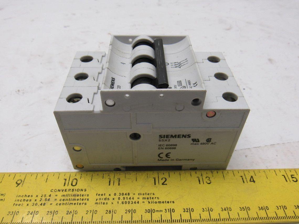 Siemens 5SX23-D16 Circuit Breaker 16A 480V 3 Pole