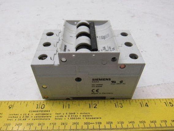 Siemens 5SX23-D16 Circuit Breaker 16A 480V 3 Pole