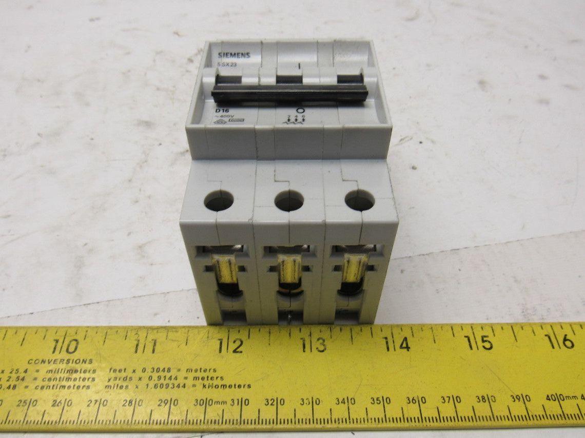 Siemens 5SX23-D16 Circuit Breaker 16A 480V 3 Pole