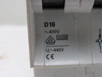Siemens 5SX23-D16 Circuit Breaker 16A 480V 3 Pole