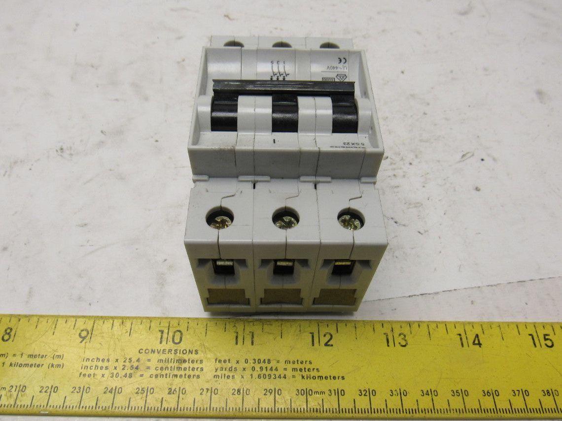 Siemens 5SX23-D16 Circuit Breaker 16A 480V 3 Pole