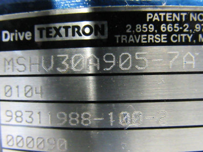 Cone Drive MSHV30A905-7A 40:1 3000 RPM Max 2-3/16" Thru Shaft Output Gearbox