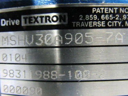 Cone Drive MSHV30A905-7A 40:1 3000 RPM Max 2-3/16" Thru Shaft Output Gearbox