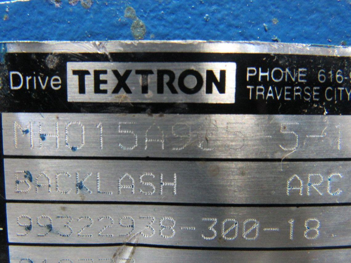 Cone Drive Backlash Option 15:1 Ratio .99Hp 3000RPM Inline RH Dual Output Gear