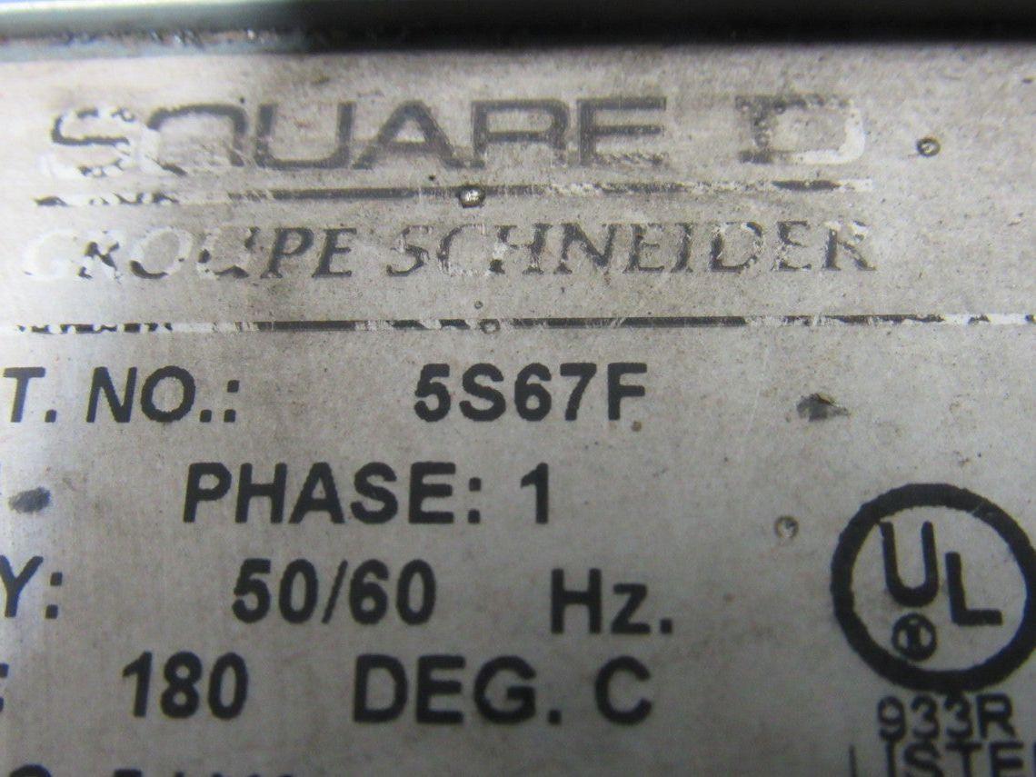 Square D 5S67F 440V Pri 110/240V Sec 1Ph 5kVa 50/60Hz Transformer