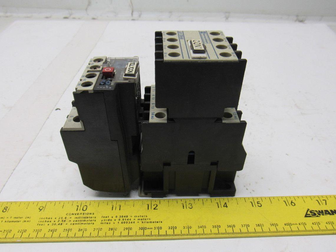 Telemecanique LC1 D09 10 600V 20A 7.5Hp 3Ph MAX Contactor Overload 120V Coil