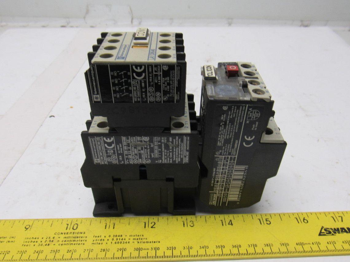 Telemecanique LC1 D09 10 600V 20A 7.5Hp 3Ph MAX Contactor Overload 120V Coil