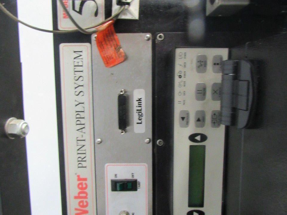 Weber 5100 Zebra 170PAX4 Shipping Label Printer Applicator