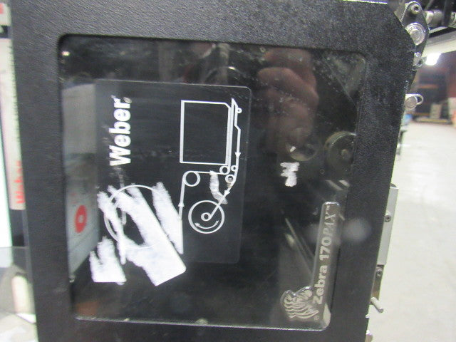 Weber 5100 Zebra 170PAX4 Label Printer Applicator W/Stand