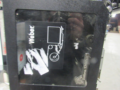 Weber 5100 Zebra 170PAX4 Label Printer Applicator W/Stand
