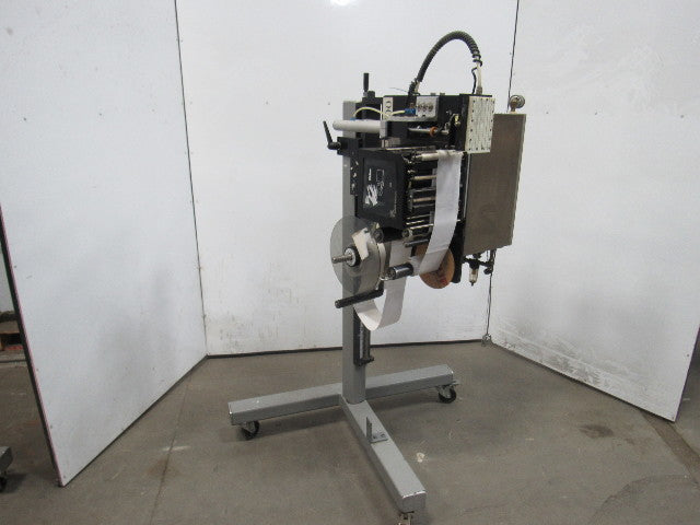 Weber 5100 Zebra 170PAX4 Label Printer Applicator W/Stand