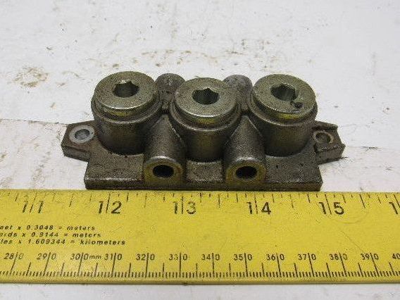 IMI Norgren VDMA 24345 ISO #2 Valve Sub Base Side Ported G3/8 Lot of 6