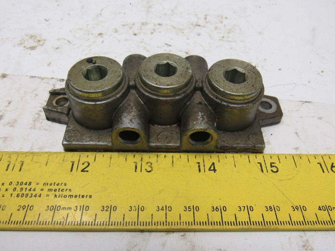 IMI Norgren VDMA 24345 ISO #2 Valve Sub Base Side Ported G3/8 Lot of 6