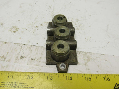 IMI Norgren VDMA 24345 ISO #2 Valve Sub Base Side Ported G3/8 Lot of 6