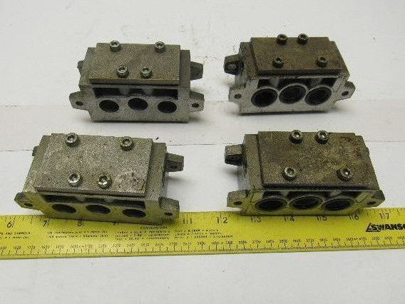 Norgren VDMA 2434501 ISO #2 Valve Sub Block Plate Lot Of 4