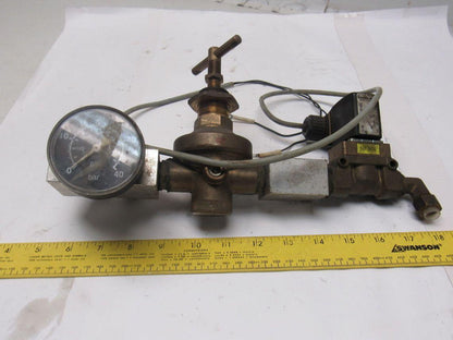 Burkert 00501940 Pneumatic Flow Control Solenoid Valve Assembly 24VDC Coil