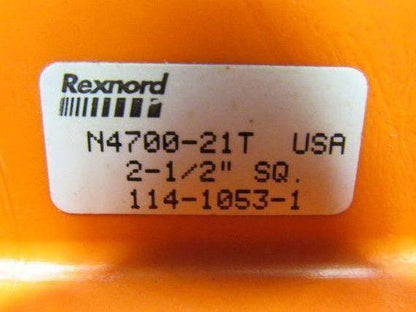 Rexnord N4700-21T 10" OD x 2.5" Sq. Bore Conveyor Chain Sprocket 2" Shaft 21"OAL